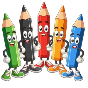 Picture of happy pencils.